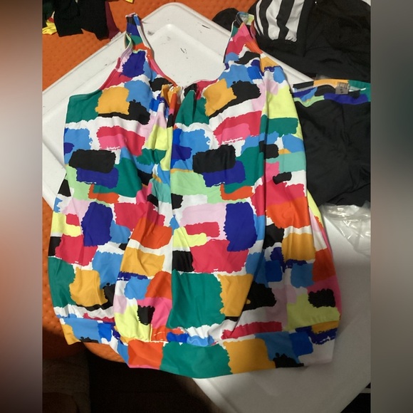 Womens Tankini Swimsuits with Boy Shorts Tummy Control Plus Size Modest XXL - Picture 4 of 5